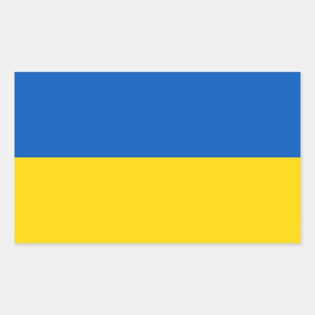 Yellow and light blue - SHOW YOUR SUPPORT  Rectangular Sticker (Front)