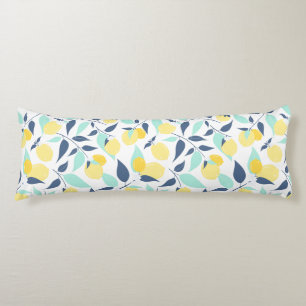 Yellow and Mint Lemons Pattern Body Cushion