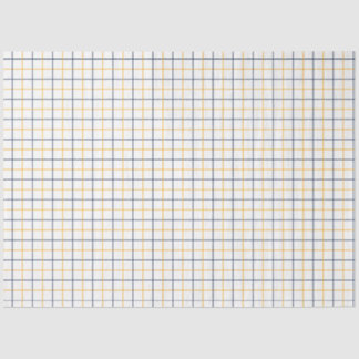 Yellow and Navy Striped Tissue Paper