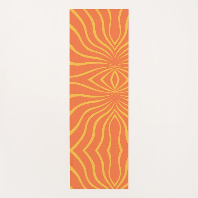 Yellow And Orange Abstract Yoga Mat (Front)