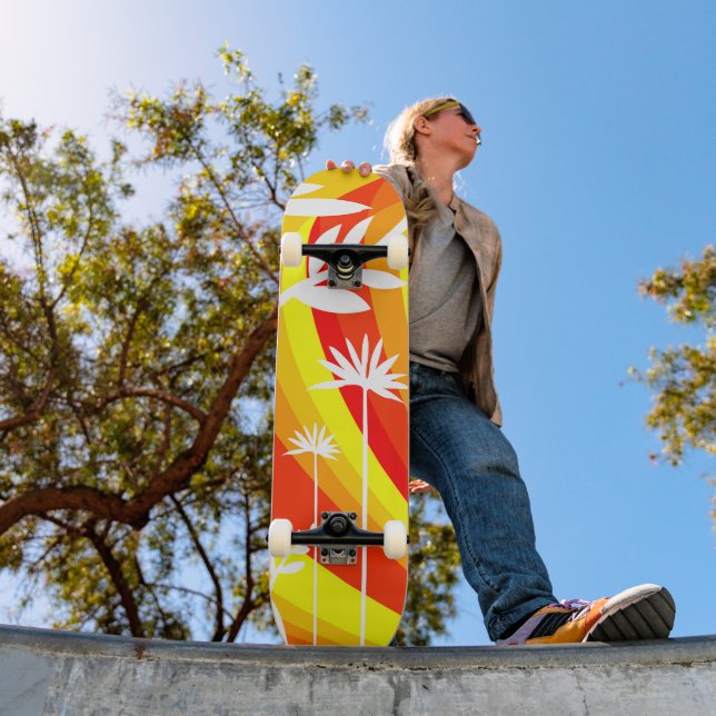 Yellow and Orange Botanical  Skateboard (Outdoor 1)