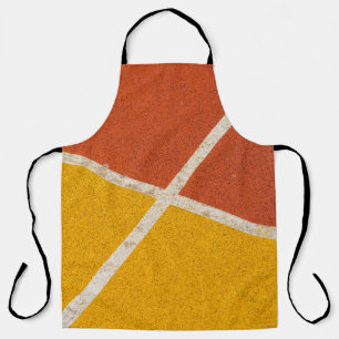 Yellow and orange flooring apron