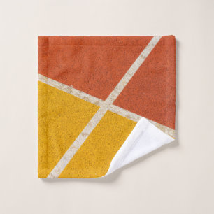 Yellow and orange flooring wash cloth