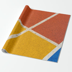 Yellow and orange flooring wrapping paper