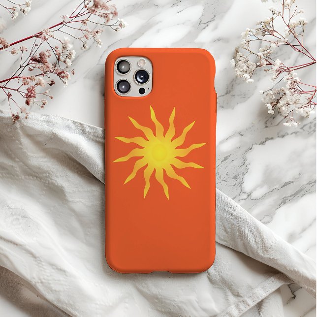 Yellow and Orange Funky Flaming Sun A Case-Mate iPhone Case (Creator Uploaded)