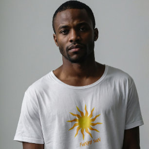 Yellow and Orange Funky Flaming Sun T-Shirt
