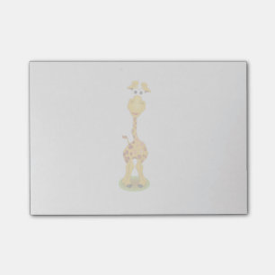 Yellow and orange happy cartoon giraffe post-it notes