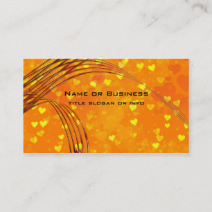 Yellow and Orange Hearts Background Business Card