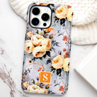 Yellow and Orange Monogram Floral