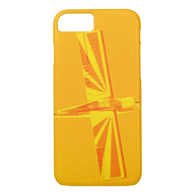 Yellow and Orange Plane Barely There iPhone 7 Case (Back)