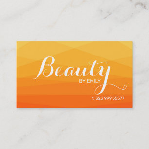 Yellow And Orange Polygonal Background Business Card