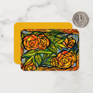 Yellow and Orange Roses Flowers Nature lovers      Card