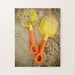 Yellow and Orange Sand Toys Jigsaw Puzzle