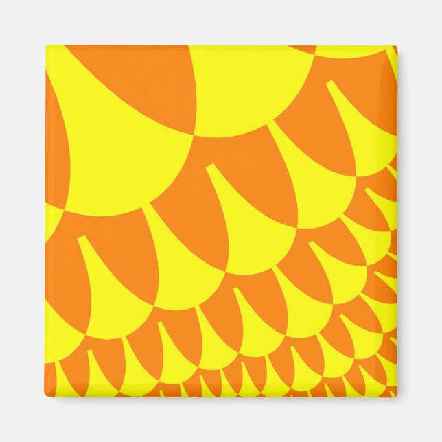 Yellow and Orange Scales Magnet (Front)