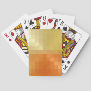 Yellow and Orange Square Seamless Pattern Playing Cards