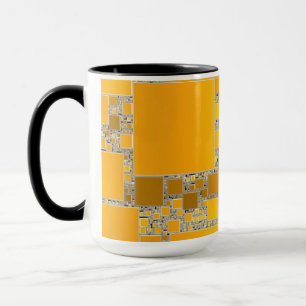 Yellow and Orange Squared Combo Mug