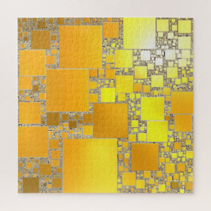 Yellow and Orange Squared Jigsaw Puzzle