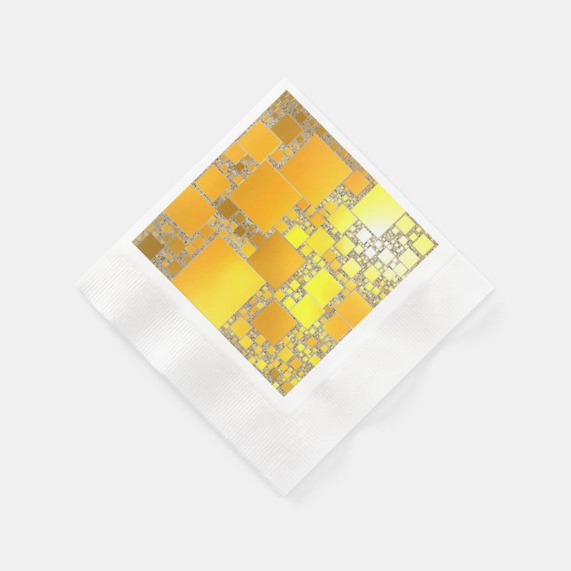 Yellow and Orange Squared Napkins (Corner)