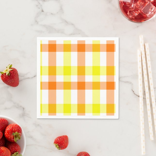 Yellow and Orange Stripes Napkin (Insitu)