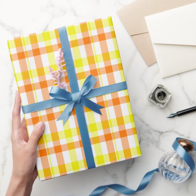 Yellow and Orange Stripes Wrapping Paper (Gifting)