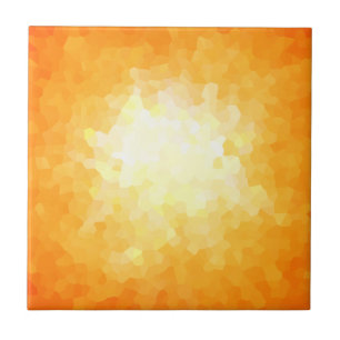 Yellow and Orange Sunburst Geometric Shape Modern Ceramic Tile