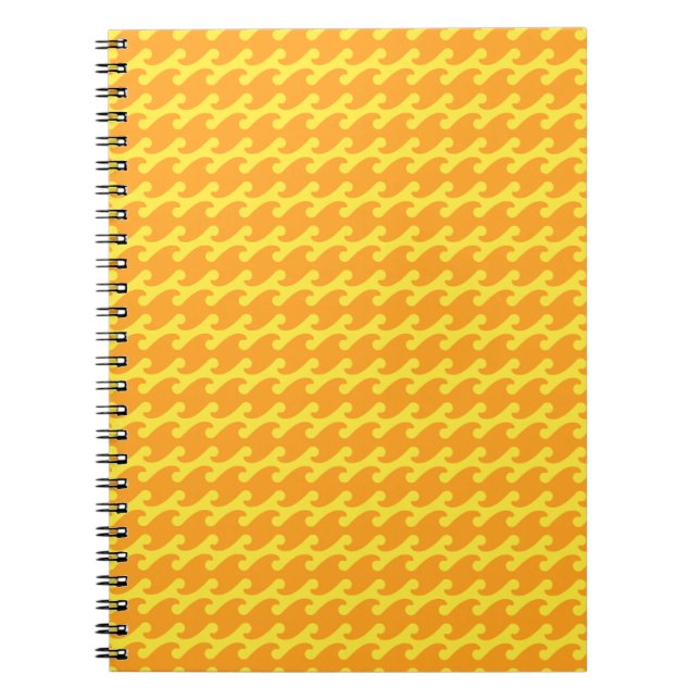 Yellow and Orange Wave Pattern Notebook (Front)