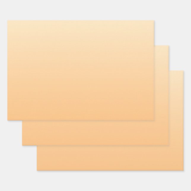 Yellow and Peach Colour Gradient Wrapping Paper Sheet (Set)