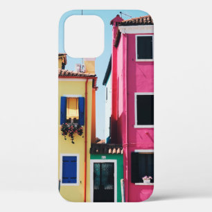 YELLOW AND PINK CONCRETE HOUSES DURING DAYTIME iPhone 12 CASE