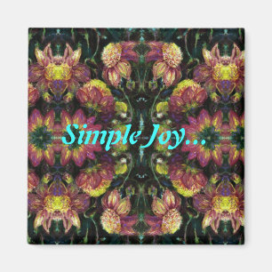 Yellow and Pink Dahlias Magnet
