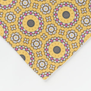Yellow and Pink Fleece Blanket