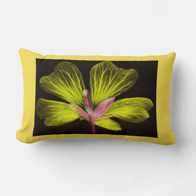 Yellow and Pink Flower Pillow (Front)