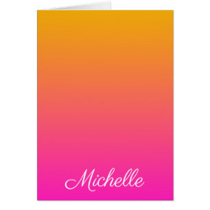 Yellow and pink gradient ombre