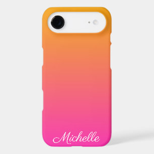 Yellow and pink gradient ombre