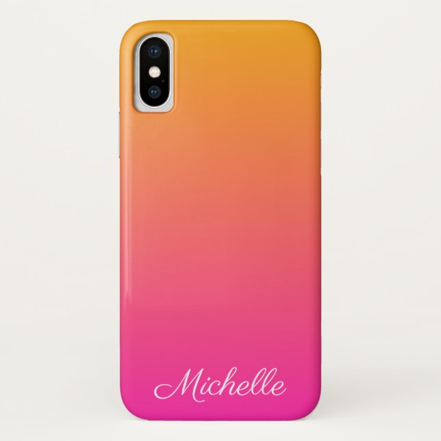 Yellow and pink gradient ombre Case-Mate iPhone case (Back)