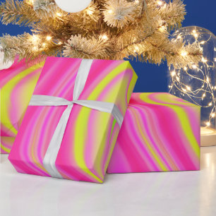Yellow and Pink Marble  Wrapping Paper