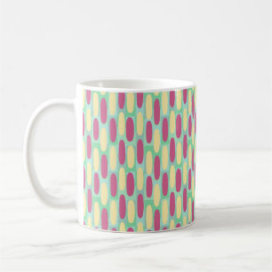 Yellow and Pink Ovals Coffee Mug