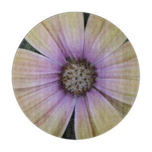 Yellow and Purple Daisy Flower Cutting Board