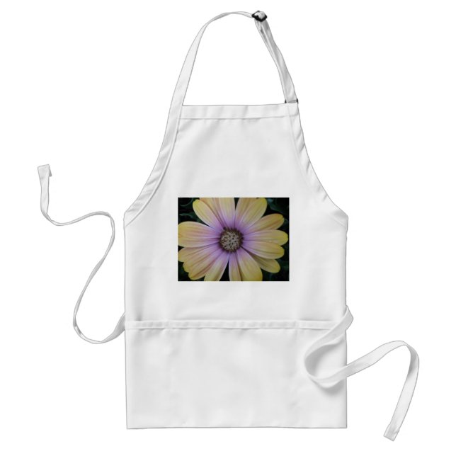 Yellow and Purple Daisy Flower Standard Apron (Front)