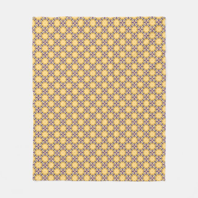 Yellow and Purple Fleece Blanket (Front)