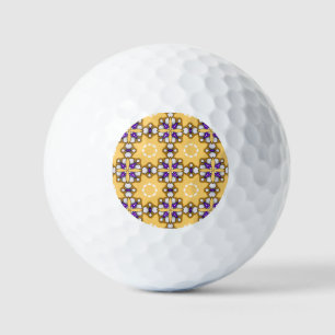 Yellow and Purple Golf Balls
