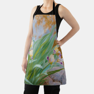 Yellow and Purple Irises with Golden Light Apron