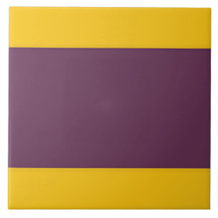 Yellow And Purple Sripes Ceramic Tile