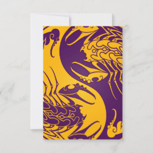 Yellow and Purple Yin Yang Scorpions
