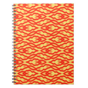 Yellow and red abstract leaves notebook
