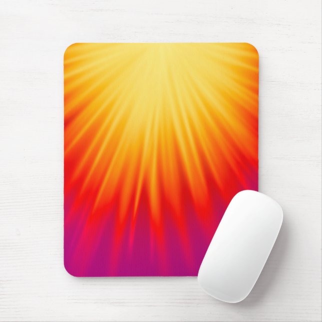 Yellow and Red Abstract Mouse Pad (With Mouse)