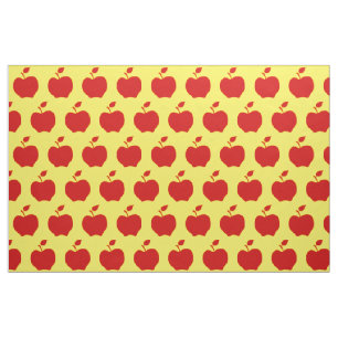 Yellow and Red Apples Fabric