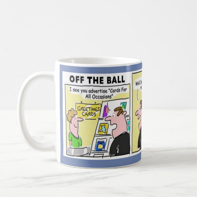 Yellow and Red Cards. Football Referee Coffee Mug (Left)
