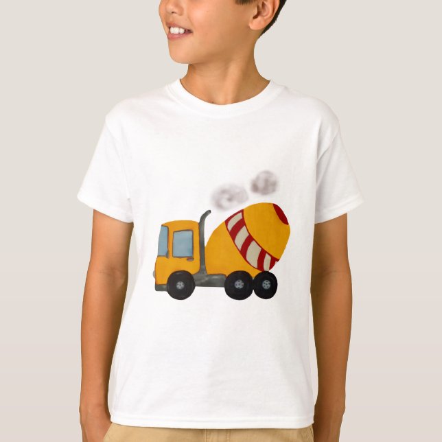 Yellow and red concrete mixer T-Shirt (Front)