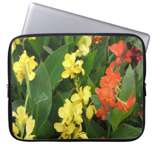 Yellow and Red Flower Laptop Sleeve