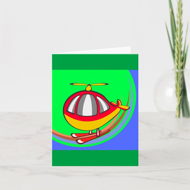 Yellow And Red Helicopter Card (Creator Uploaded)